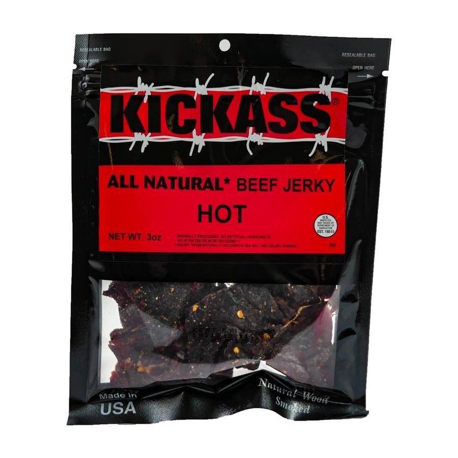 Kickass Hot Beef Jerky Product search, rate and
